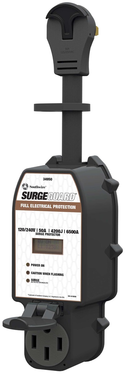 50A PORTABLE SURGE GUADE W/ENHANCEMENT, O/U, LCD, 50A 240V | Southwire