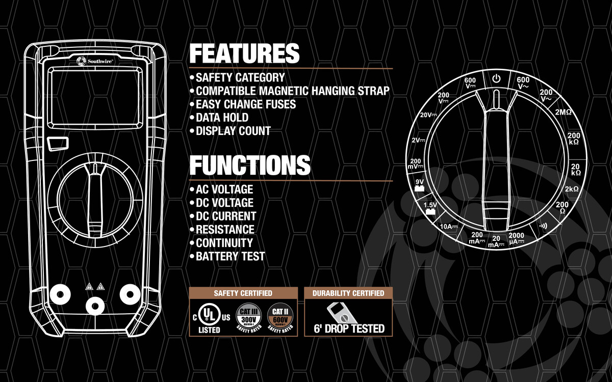 10031S, MULTIMETER MANUAL RANGE