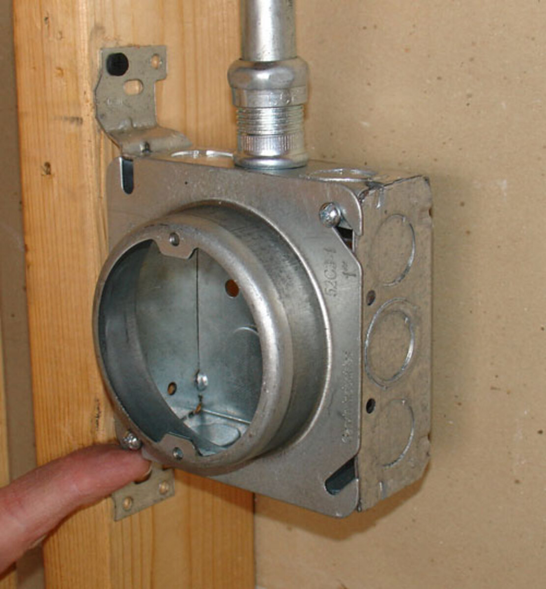 4" Square To 2-3/4" Round Fixture Ring - Raised 1-1/2"