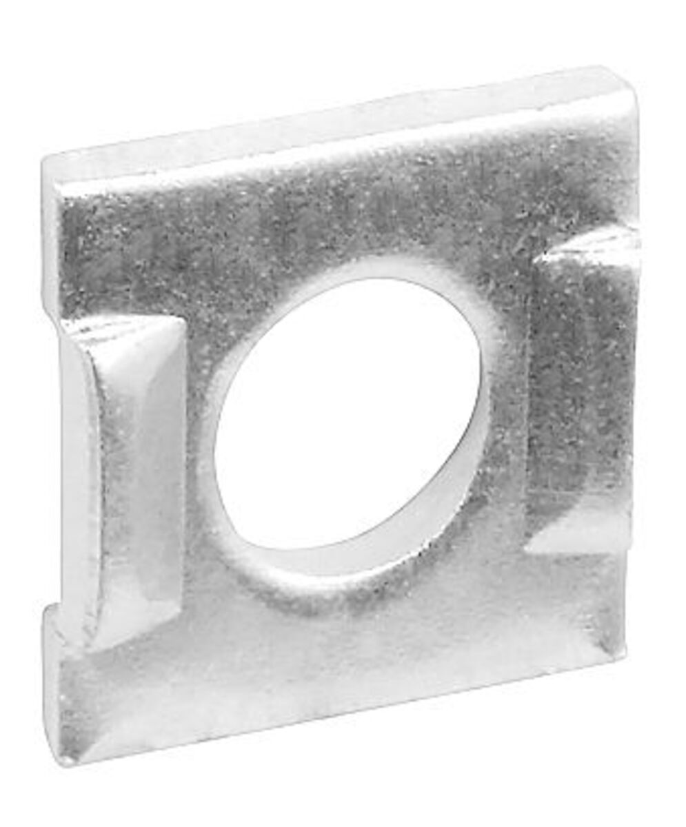 Notched Square Strut Washer, 3/4" Bolt Plated Steel, 15/8", 100 Pack