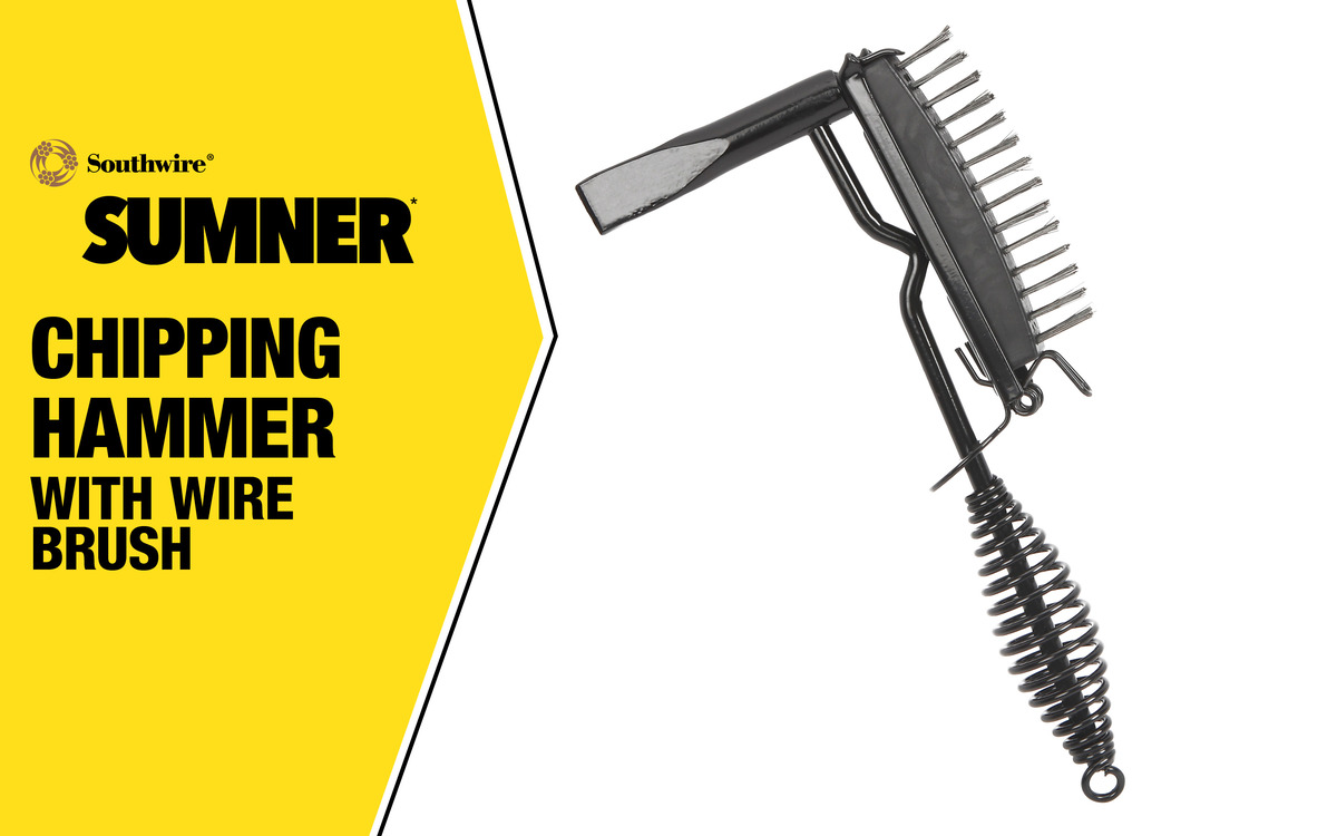 WHT, CHIPPING HAMMER W WIRE BRUSH