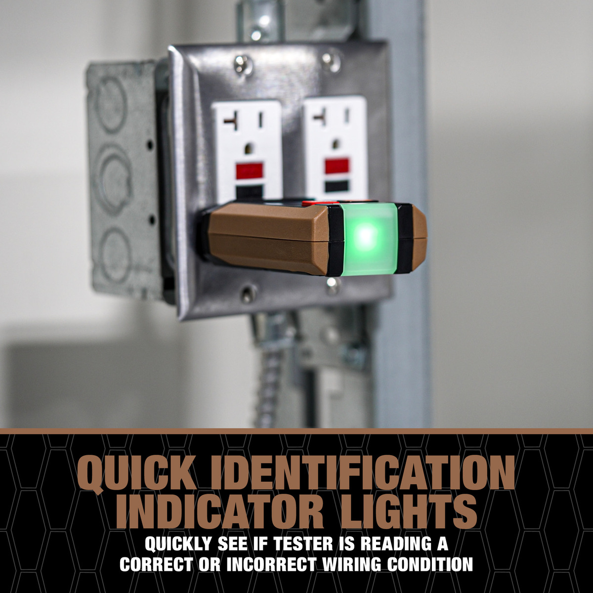 GFCI RECEPTACLE TESTER WITH LCD