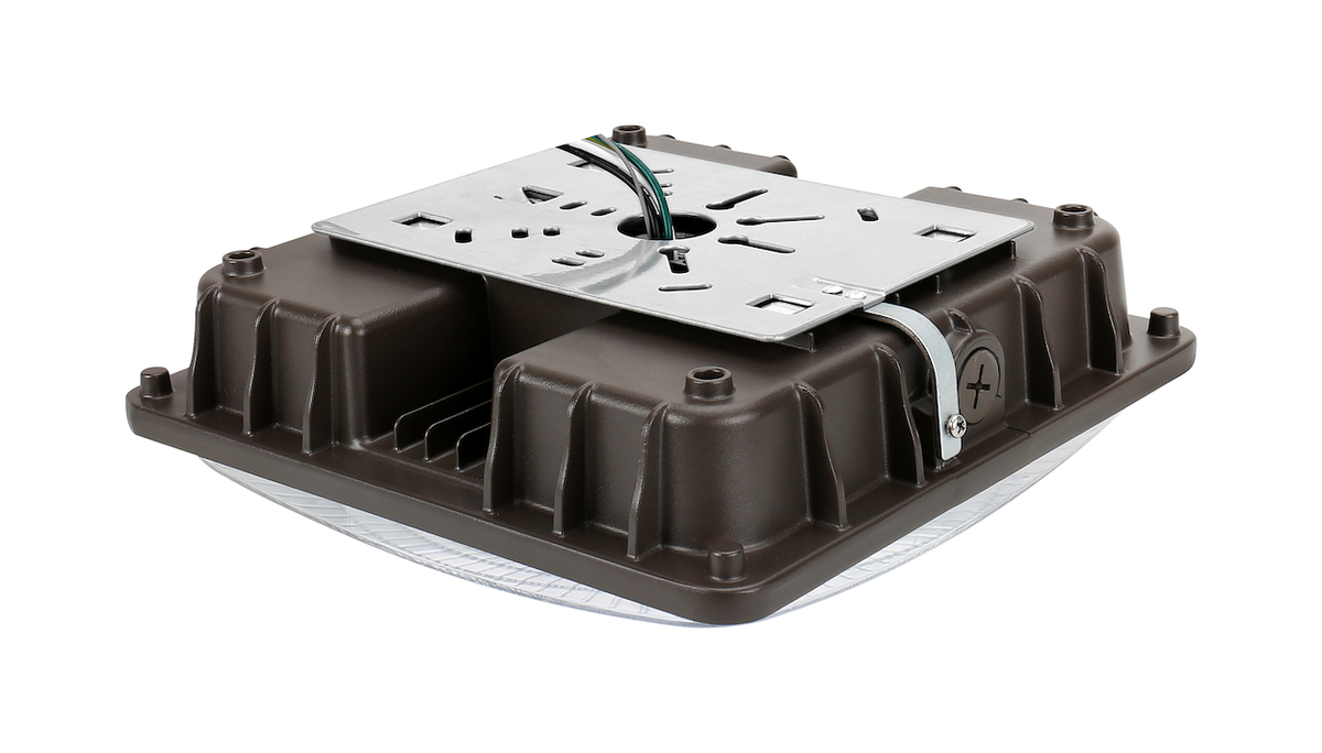 4PK 40W SQUARE CANOPY LIGHT-BRONZE 50K