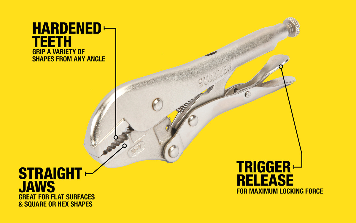 WHT, 10" STRAIGHT JAW LOCKING PLIERS