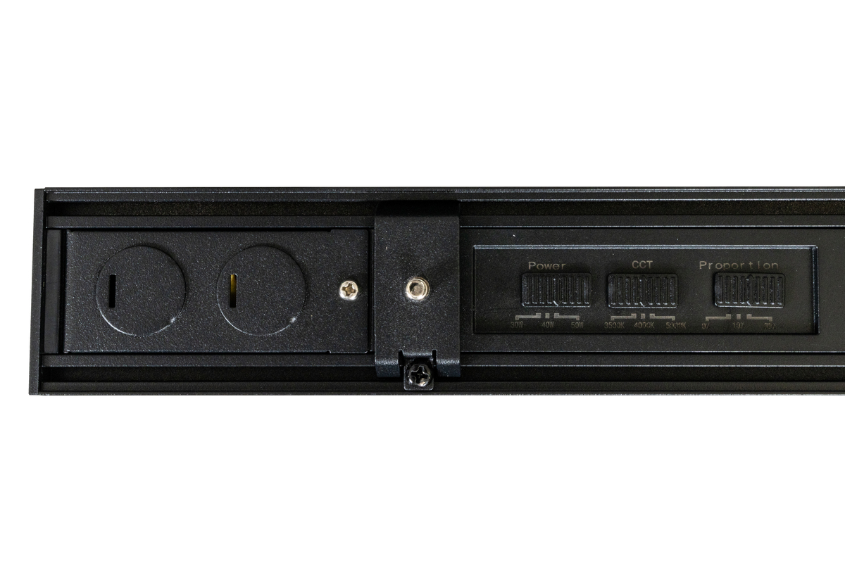 12PK 4FT 50W POWER & CCT SELECTABLE ARCHITECTURAL LINEARSTRIP-DIRECT/INDIRECT LIGHT-BLACKWITH EMERGENCY BATTERY BACKUP30/40/50W 3,840/5,040/6,100 LUMENS3500K/4000K/5000K 120-277VDIMMABLE 0-10V