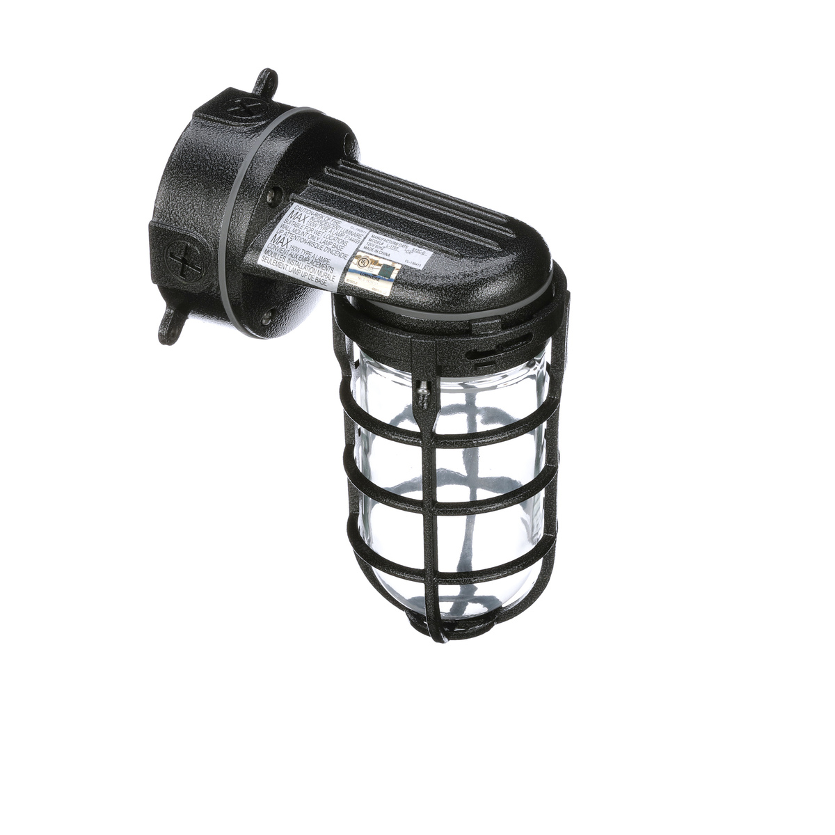 100W Incandescent Aluminum Cage Wall Mount, Hammered Black