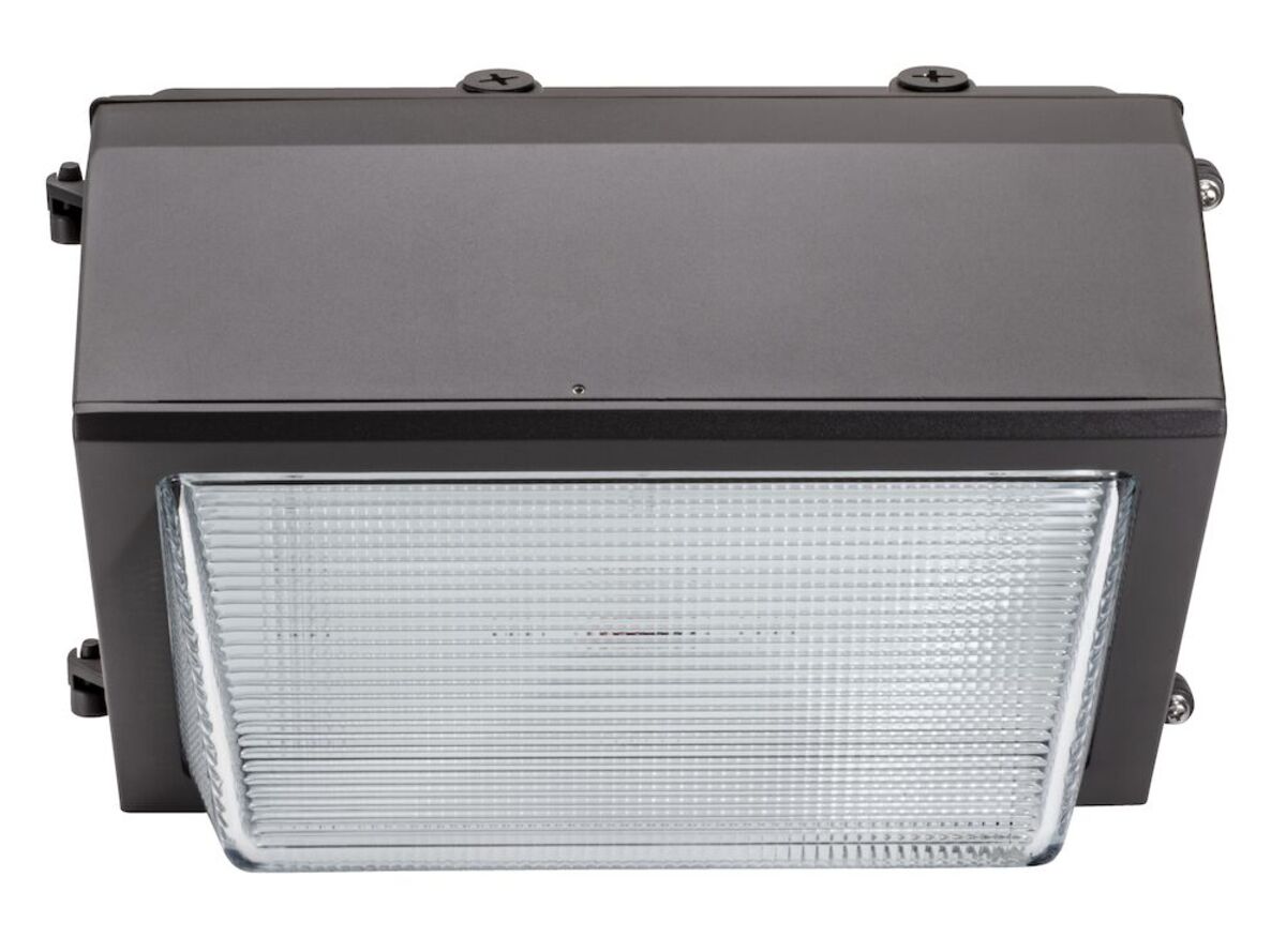 4PK 40W DIM HE WALLPACK W/EM -BRONZE (15
