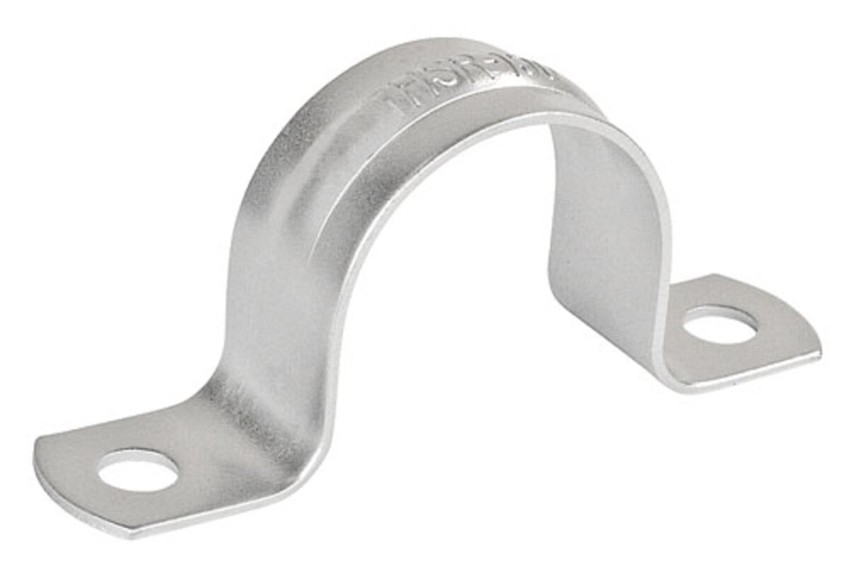 Stainless Steel Rigid Two Hole Conduit Strap 1, 25 Pack