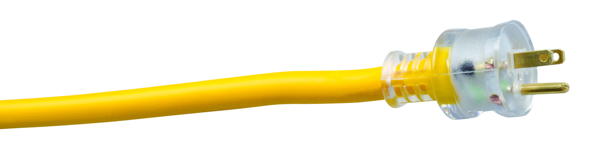 SOUTHWIRE, POLAR SOLAR 14/3 SJEOOW 50' YELLOW OUTDOOR COLD WEATHER EXTENSION CORD WITH POWER LIGHT INDICATOR