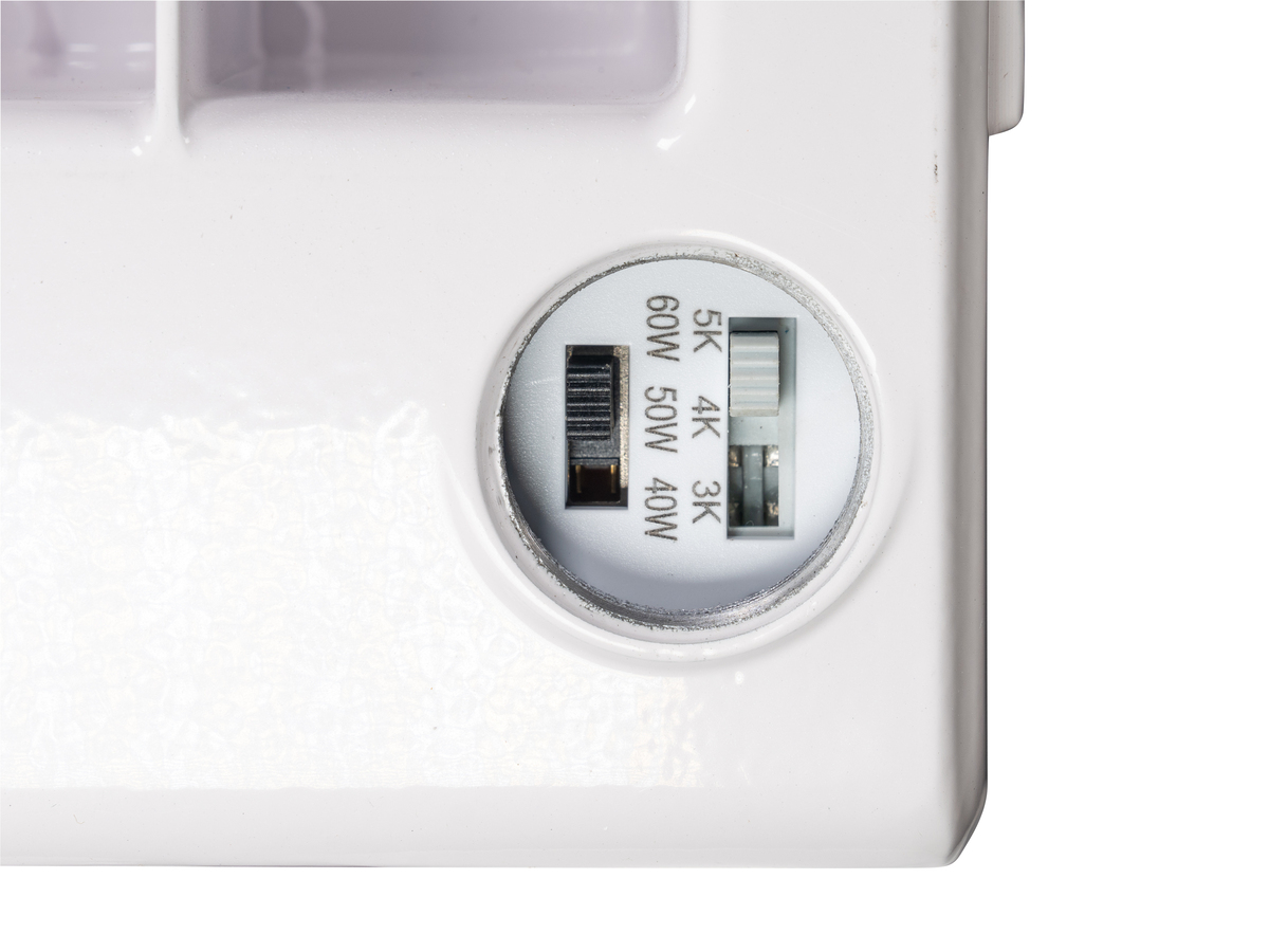 40W/50W/60W Power & CCT Selectable Flood Light, White Finish