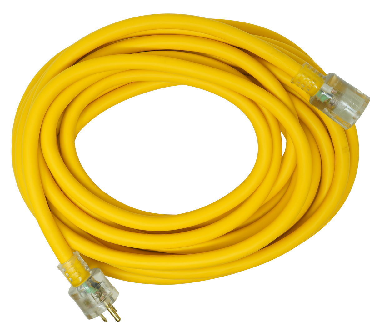 SOUTHWIRE, 10/3 SJTW 50' YELLOW OUTDOOR EXTENSION CORD WITH POWER  LIGHTINDICATOR