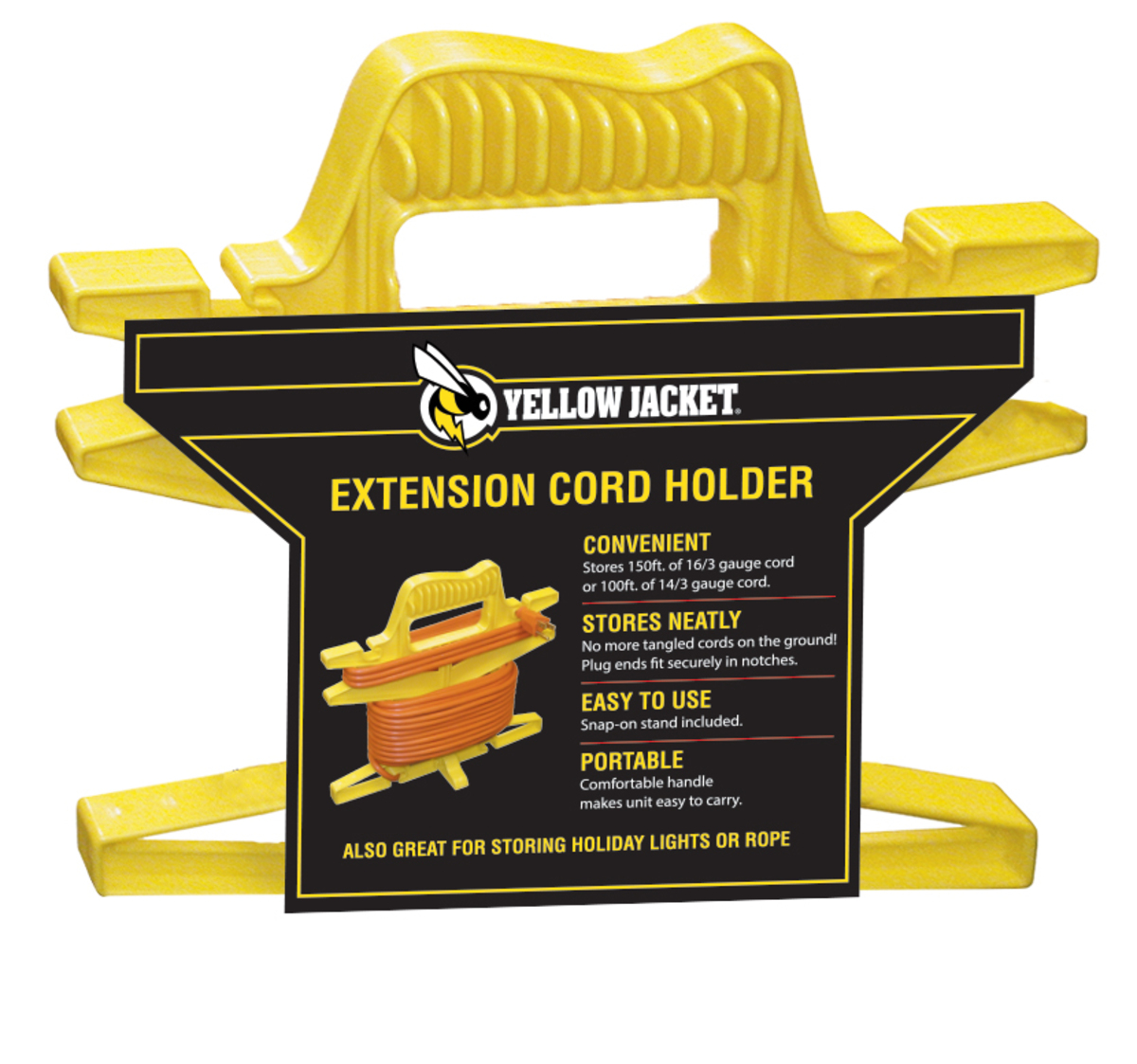 Cord Wiz Yellow Extension Cord Holder