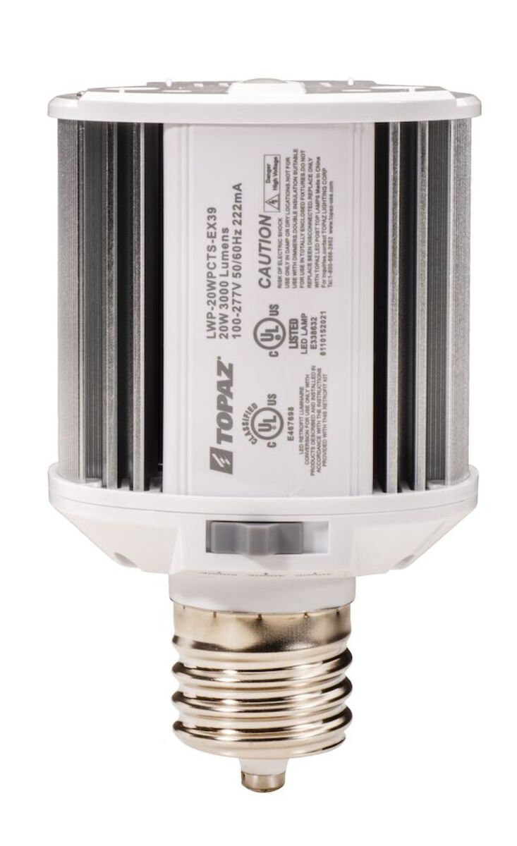 LED Wall Pack Area Lamp, Power and CCT Select, 5/10/20W 3000K/4000K/5000K EX39 Base