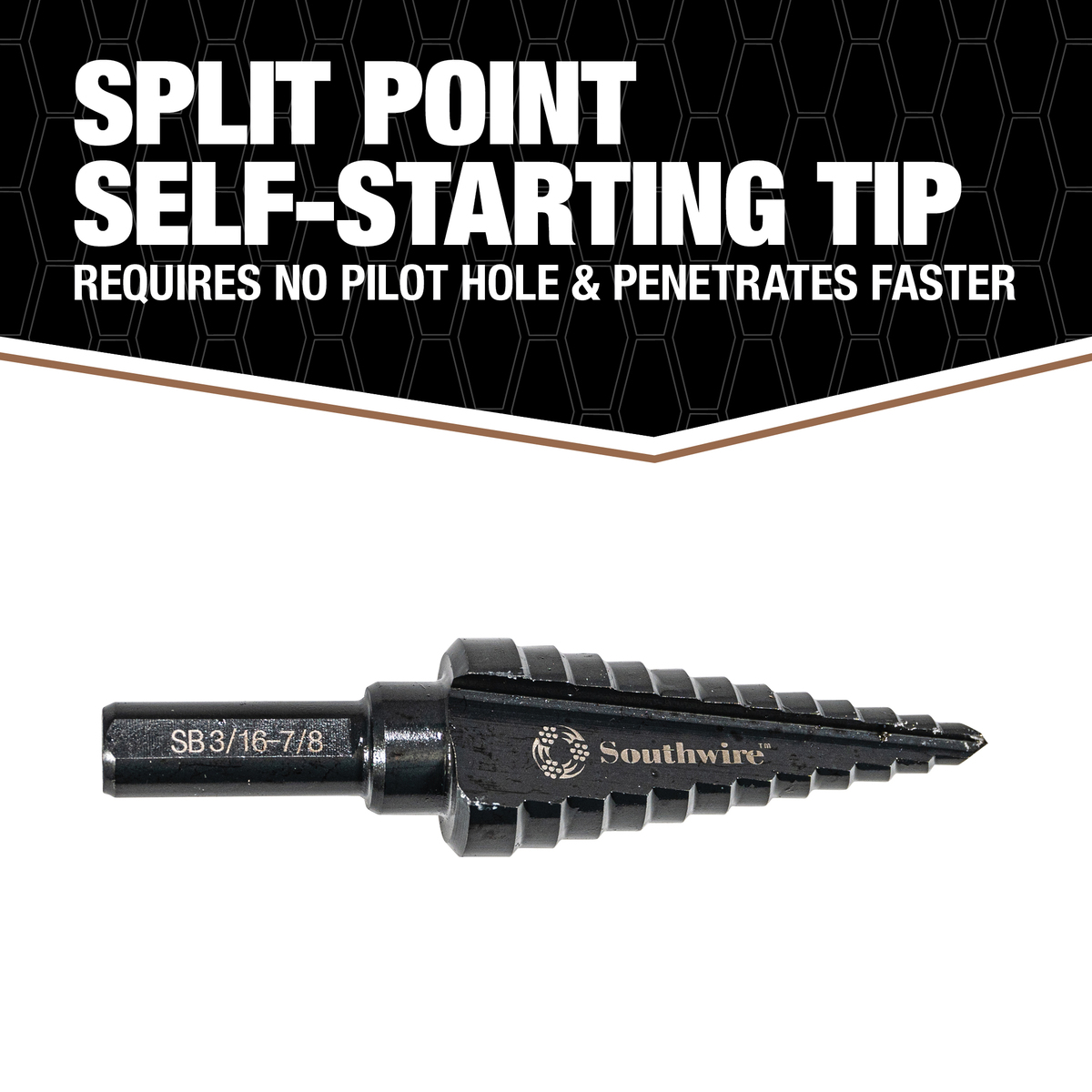 SB3/16-7/8, STEPBIT, DBL STRT FLUTE
